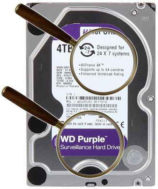 Жорсткий диск Western Digital Purple 4TB 64MB WD40PURZ 3.5 SATA III