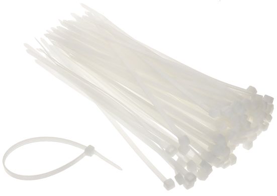 Стяжки нейлон Ritar 4x300, белые (100 шт/уп)
