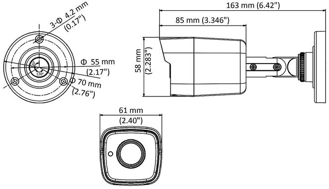 Видеокамера Hikvision DS-2CE16H0T-ITF (2.4 мм)