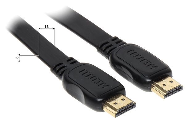 Кабель HDMI-HDMI 1.5 m, v1.4, плоский