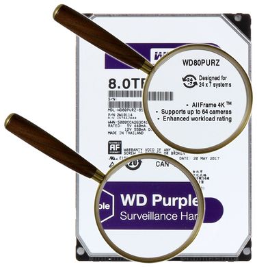 Жорсткий диск Western Digital Purple 8TB 128MB WD80PURZ 3.5 SATA III