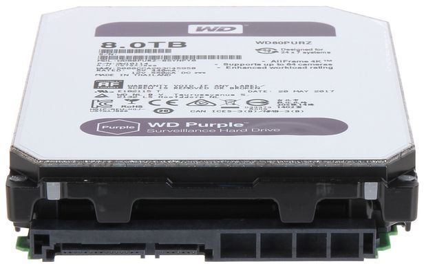 Жесткий диск Western Digital Purple 8TB 128MB WD80PURZ 3.5 SATA III